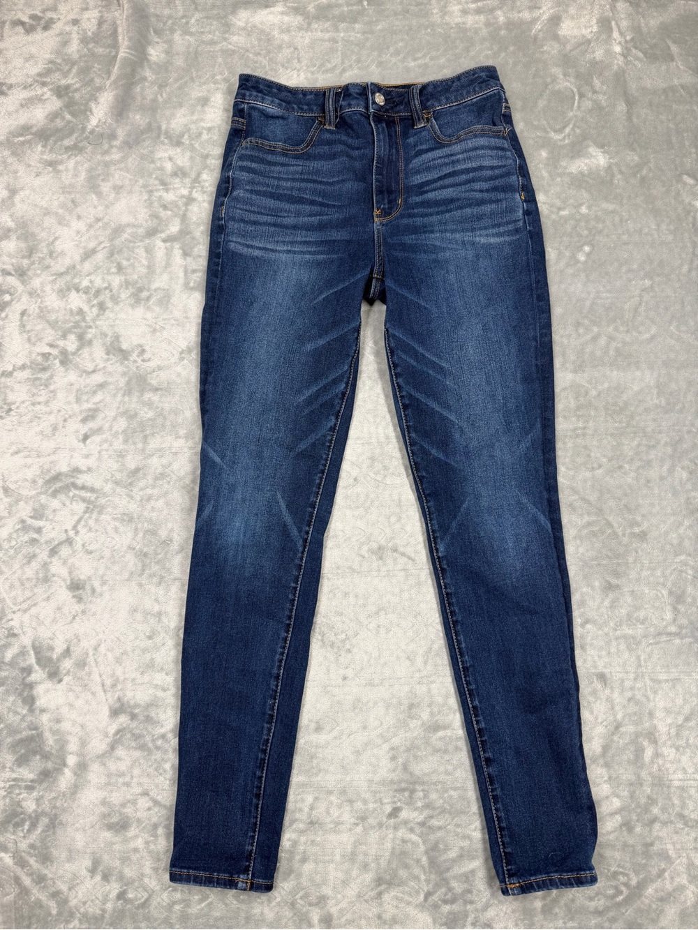 American Eagle Outfitters Dark Blue Stretch‎ Super Hi-Rise Jeggings